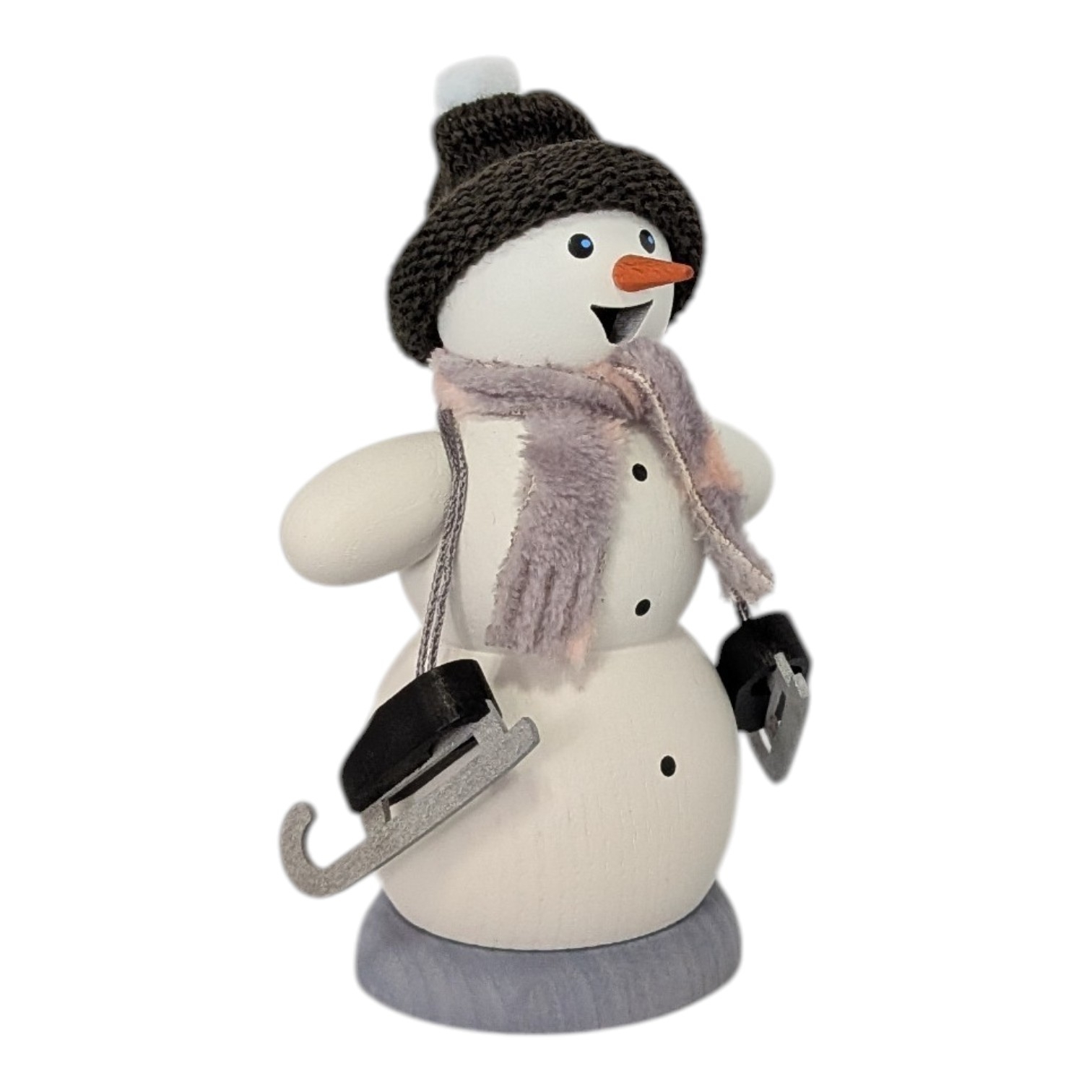 Snowman incense smoker with ice skates