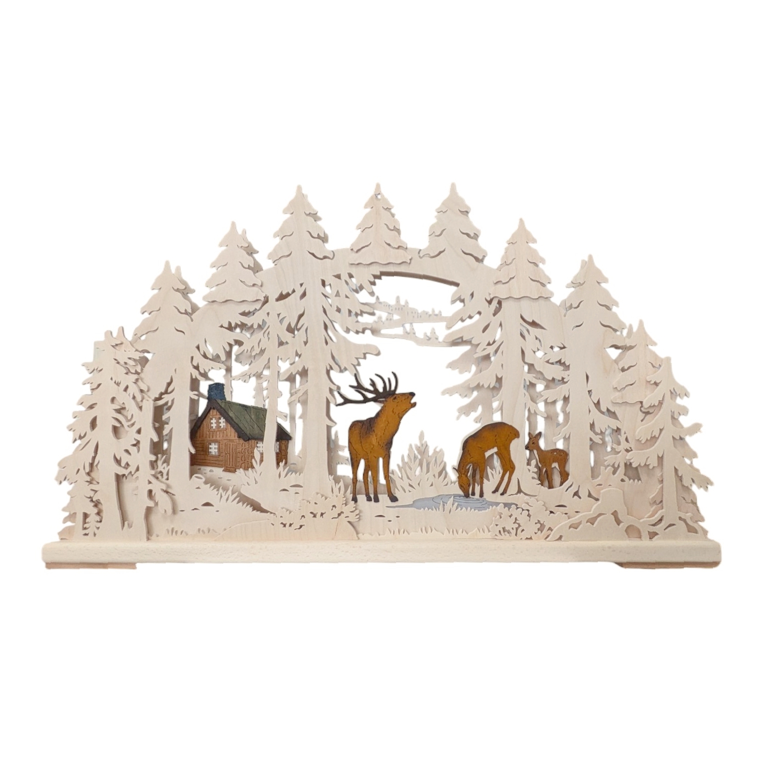 Large "Christmas Feeding in the Forest" Candle Arch