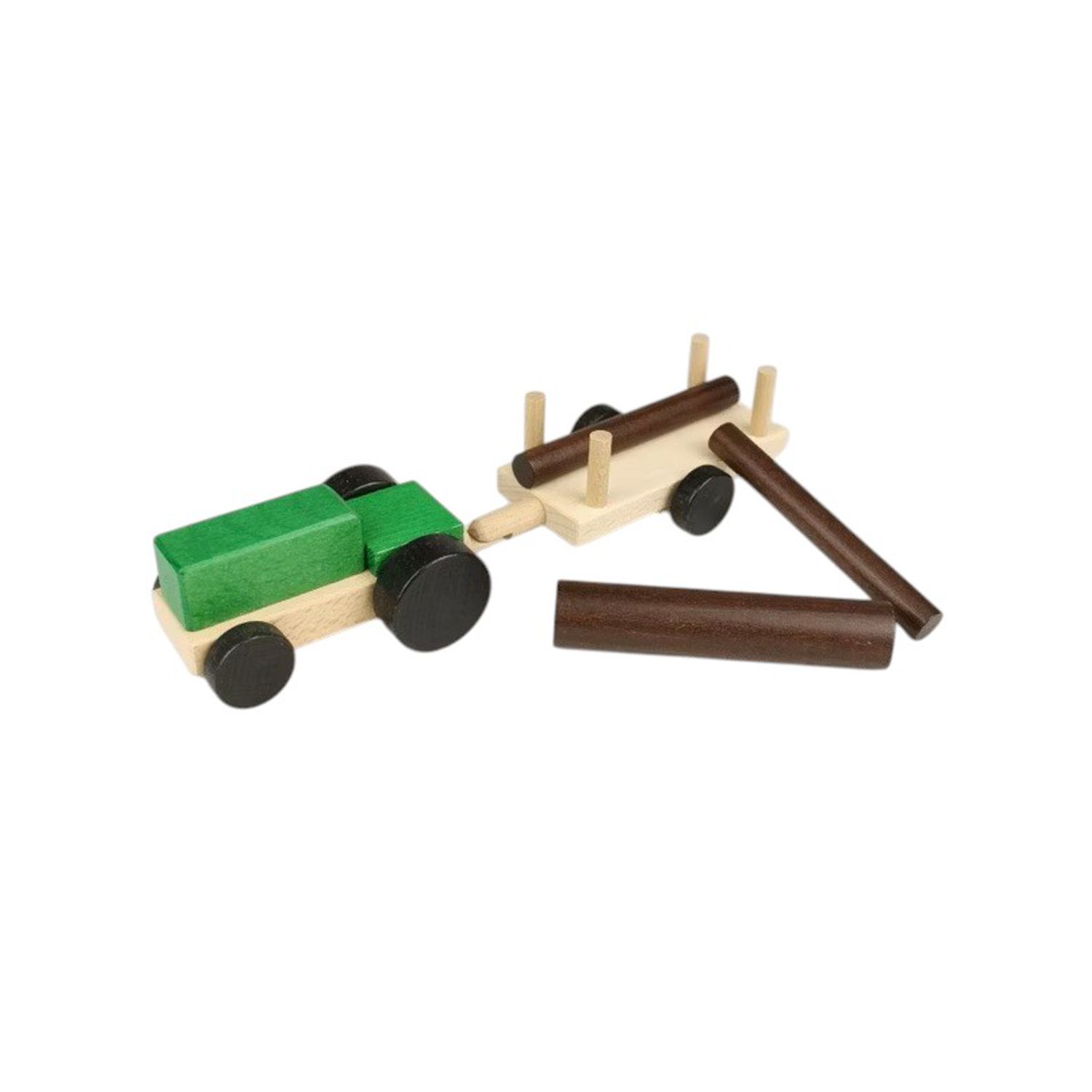 Tractor with Logs – Creative Play with Wood