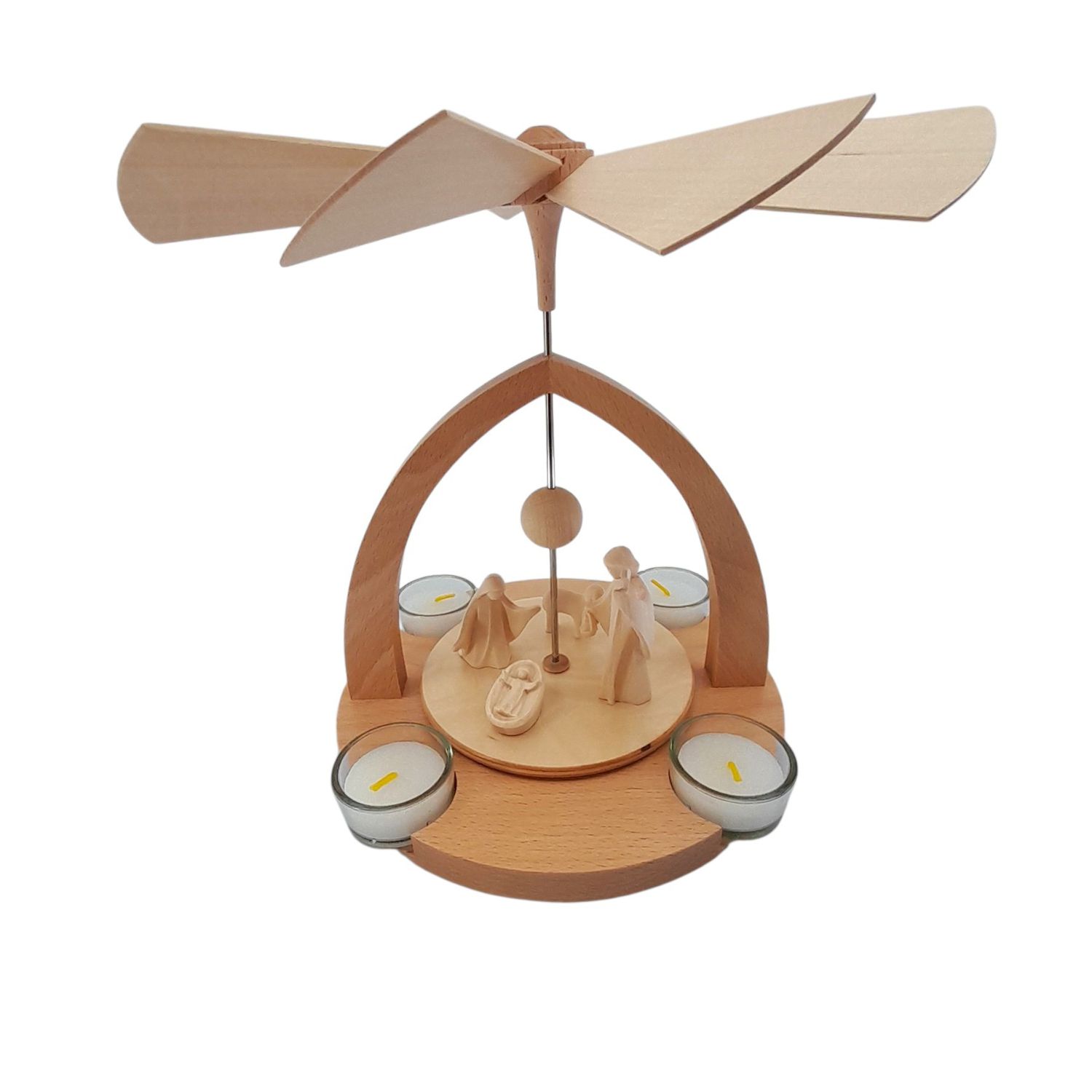 Holy Family with Sheep Pyramid – Aram, Natural Finish